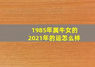 1985年属牛女的2021年的运怎么样