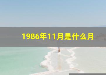 1986年11月是什么月