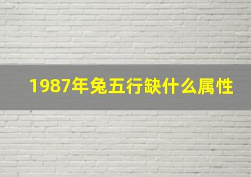 1987年兔五行缺什么属性