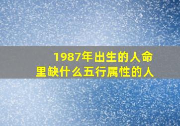 1987年出生的人命里缺什么五行属性的人