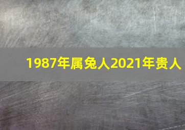 1987年属兔人2021年贵人