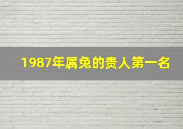 1987年属兔的贵人第一名