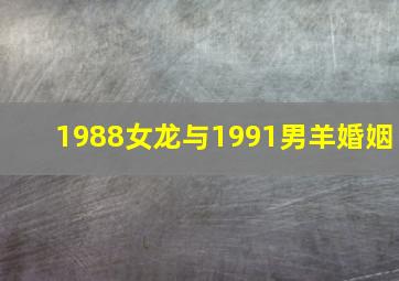 1988女龙与1991男羊婚姻