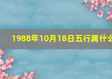 1988年10月18日五行属什么