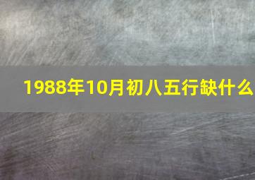 1988年10月初八五行缺什么