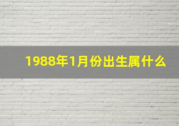 1988年1月份出生属什么