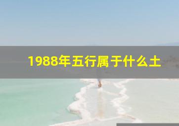 1988年五行属于什么土