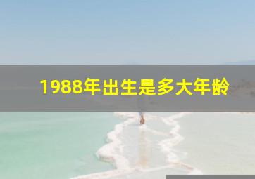 1988年出生是多大年龄