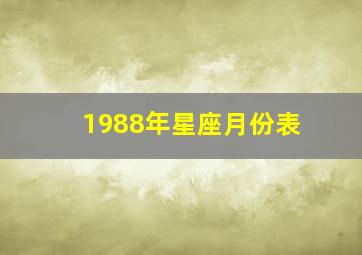 1988年星座月份表