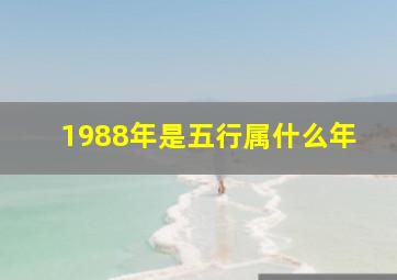 1988年是五行属什么年