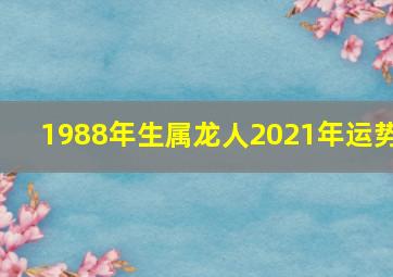 1988年生属龙人2021年运势