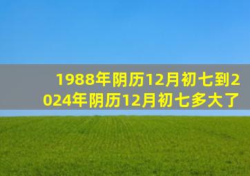 1988年阴历12月初七到2024年阴历12月初七多大了