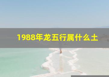 1988年龙五行属什么土