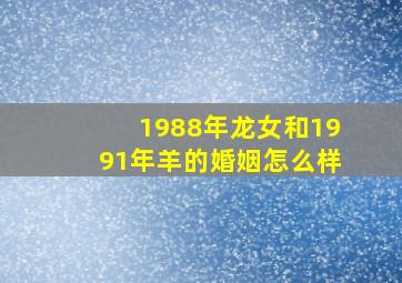 1988年龙女和1991年羊的婚姻怎么样