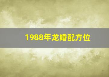 1988年龙婚配方位