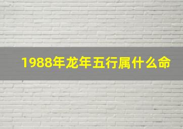 1988年龙年五行属什么命