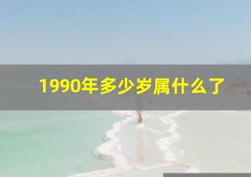 1990年多少岁属什么了