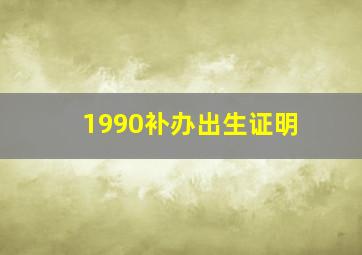 1990补办出生证明