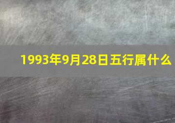 1993年9月28日五行属什么