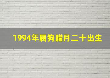 1994年属狗腊月二十出生