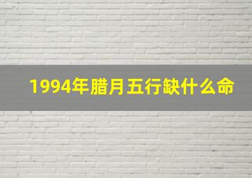 1994年腊月五行缺什么命