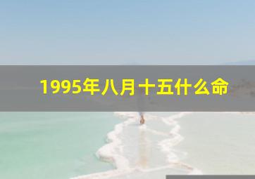 1995年八月十五什么命