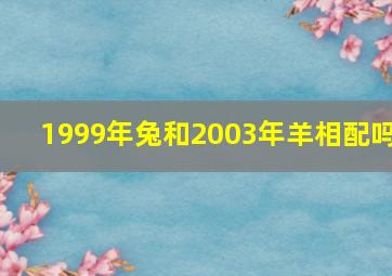 1999年兔和2003年羊相配吗