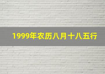 1999年农历八月十八五行