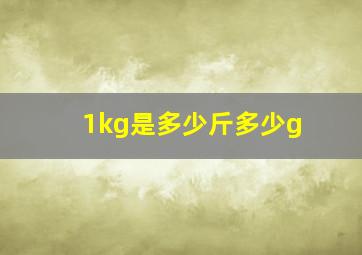 1kg是多少斤多少g