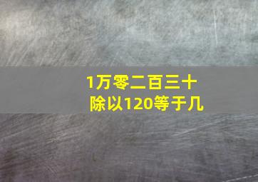 1万零二百三十除以120等于几