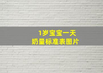 1岁宝宝一天奶量标准表图片