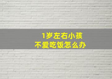 1岁左右小孩不爱吃饭怎么办