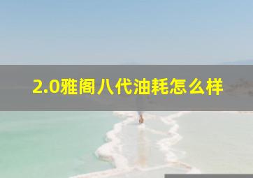 2.0雅阁八代油耗怎么样