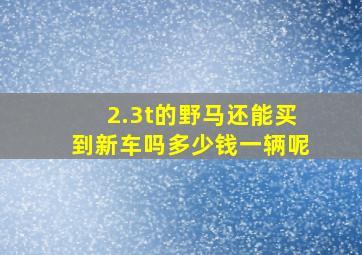 2.3t的野马还能买到新车吗多少钱一辆呢