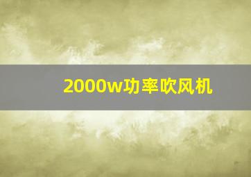 2000w功率吹风机