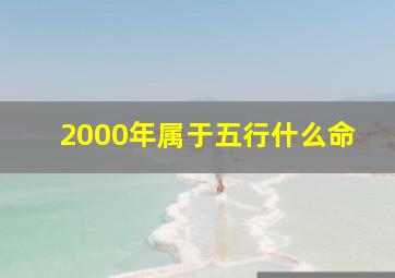 2000年属于五行什么命