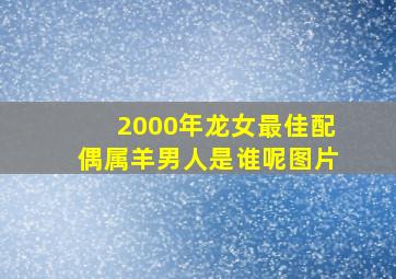 2000年龙女最佳配偶属羊男人是谁呢图片