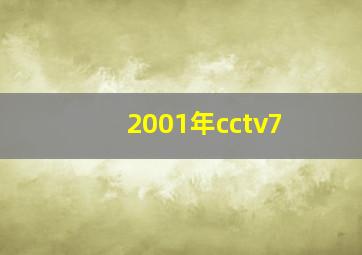 2001年cctv7