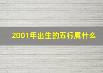 2001年出生的五行属什么