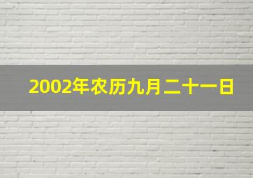 2002年农历九月二十一日