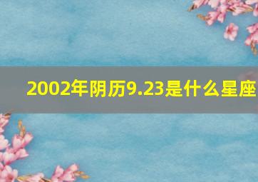 2002年阴历9.23是什么星座