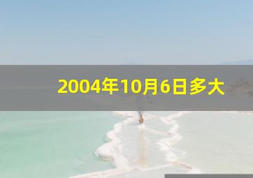 2004年10月6日多大