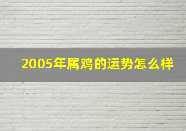 2005年属鸡的运势怎么样