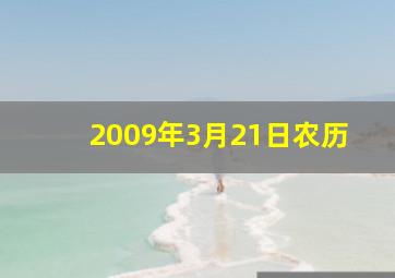 2009年3月21日农历