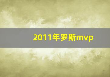 2011年罗斯mvp