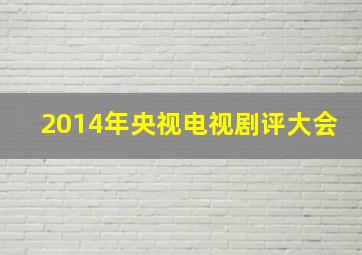 2014年央视电视剧评大会