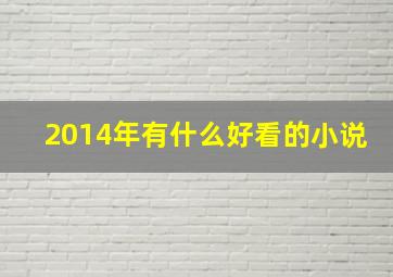 2014年有什么好看的小说