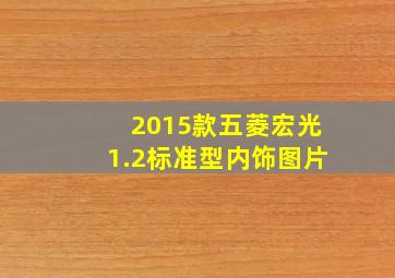 2015款五菱宏光1.2标准型内饰图片