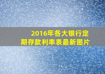 2016年各大银行定期存款利率表最新图片