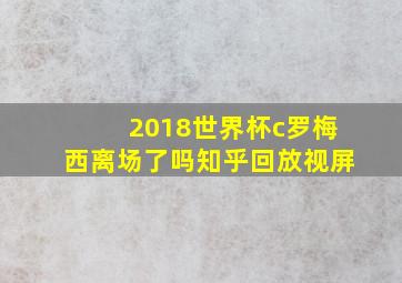 2018世界杯c罗梅西离场了吗知乎回放视屏